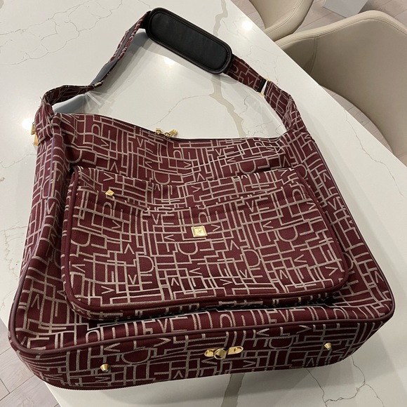 DIANE VON FURSTENBERG TRAVEL MAROON/BURGUNDY BAG SUIT LUGGAGE Garment bag - Picture 3 of 3